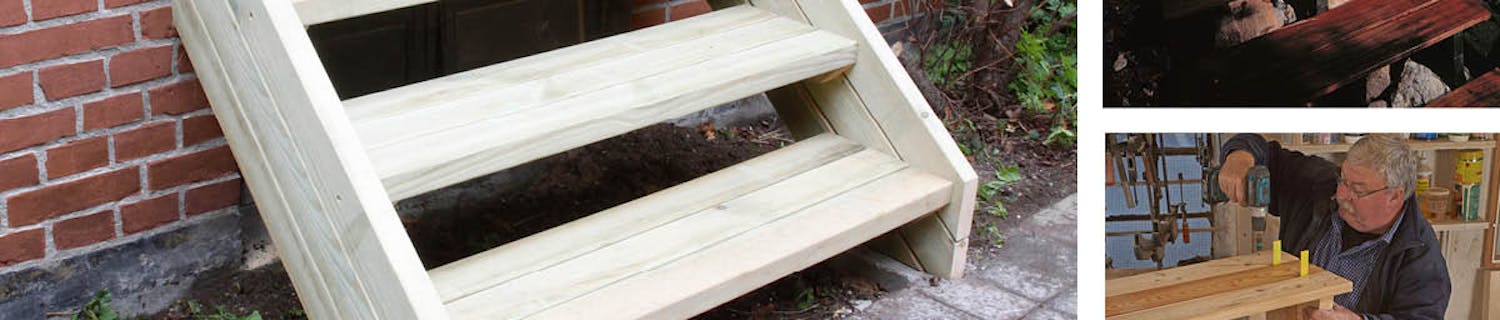 Bygge trapp ute Bygge trapp ute